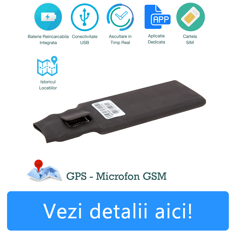Gps Tracker Profesional | Funcție de Microfon Gsm | Aplicație Dedicată