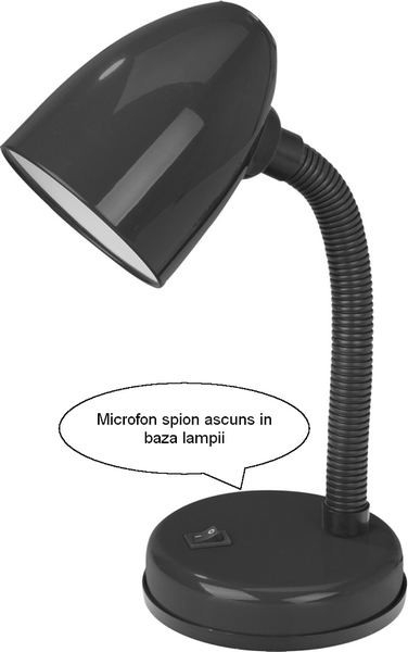 Microfon Gsm Spion Integrat in Lampa de Birou [3]