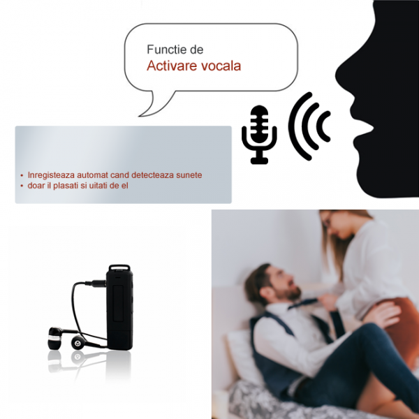 Stick USB de Memorie Spion cu Inregistrare 384kbps, Functie de Activare Vocala, Memorie Interna 8Gb - 564 de ore - Model Profesional [5]