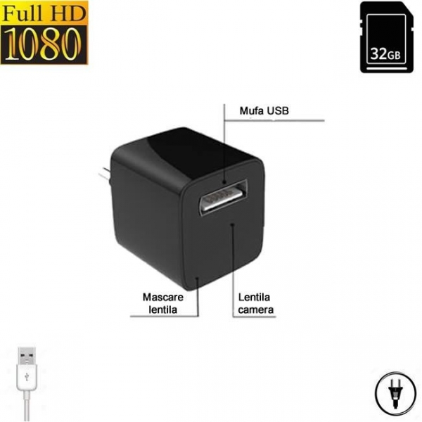 Incarcator USB Telefon cu Modul Camera Video Spy, Detector de Miscare si Alimentare Permanenta [2]