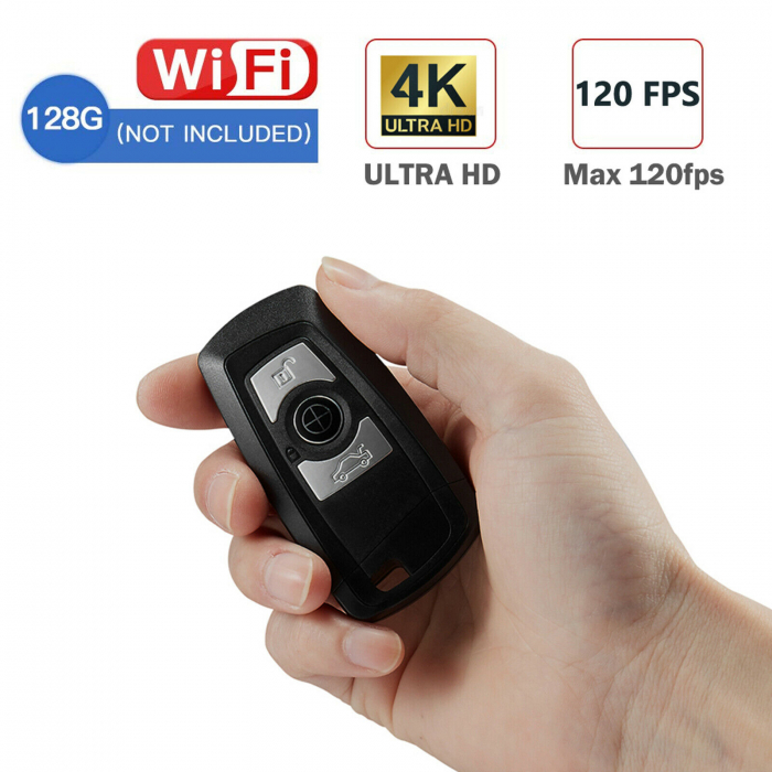 Camera Video cu Rezolutie 4K Integrata in Telecomanda Auto, conexiune Wi-fi ,micro SD 128 GB [2]