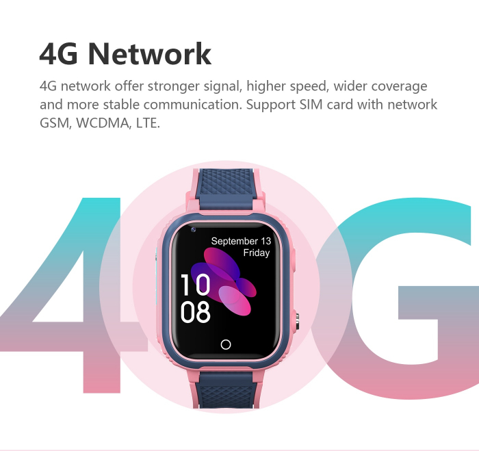 Ceas Smart cu LOCALIZATOR GPS Inteligent, pentru Copii, cu Apelare Video, Buton de Panica + Aplicatie pe Android si iOS [4]