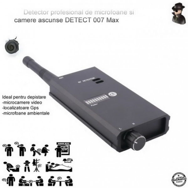 Detector Profesional de Microfoane si Camere Spion Detect 007 MAX 8 GHz, Bonus Husa Antiascultare [3]