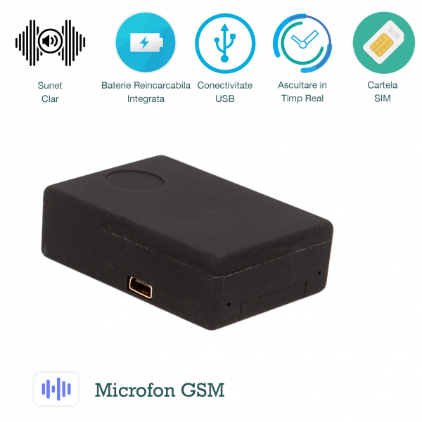 Microfon Spion GSM cu Activare Vocala pentru Ascultare in Timp Real | Comandare prin SMS | 3 Microfoane Incorporate | XSMG108 Model de Top [1]