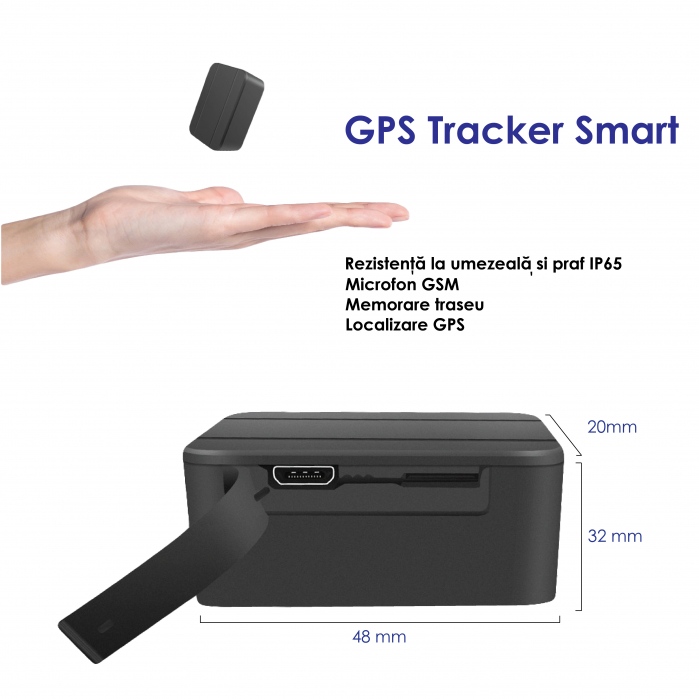 Mini GPS Tracker Spy, Autonomie 20 de Zile, Aplicație iOS + Android, Istoric 3 Luni, Model GPS20MINI [3]