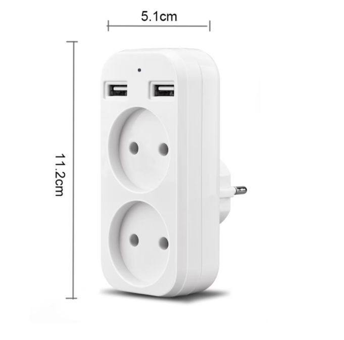 Priza Dubla cu Camera Spion Full HD 1080P, Conexiune Wi-Fi si Senzor de Miscare, CAMIP106BW [3]