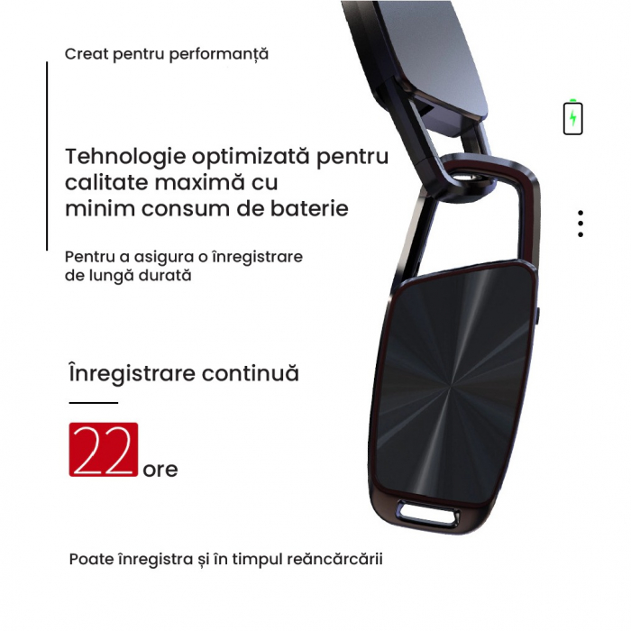 Reportofon Tip Breloc chei cu memorie 16 Gb, Autonomie 22 ore, Kelly016Gb [4]
