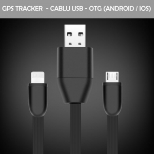 Cablu USB Pentru  Telefon (Android/IOS ) cu GPS TRACKER  si  Microfon GSM cu Activare Vocala TRACK-USB-9 [0]