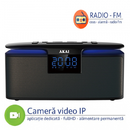 Camera Video pentru Supraveghere Wi-Fi P2P Mascata in Boxa Portabila cu Radio – Lentila 100% Nedetectabila, Rezolutie 1080p, Senzor de Miscare, 32Gb [1]