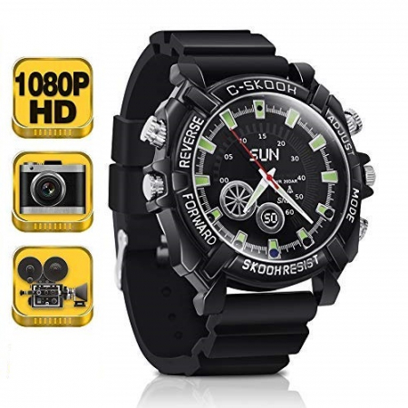 Cameră Video  Integrată în Ceas de Mâna cu  Rezoluție 1920x1080p [2]