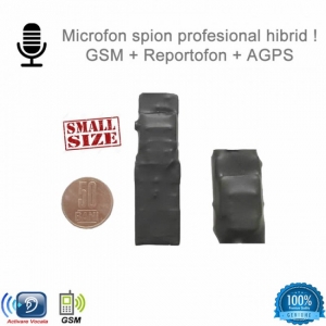 Mini modul microfon spion  cu modul gsm cu activare vocala + reportofon + AGPS, 2999 ore,MINIRIB08 [2]