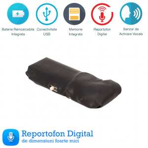 Reportofoane Spion cu Activare Vocala - Mini modul reportofon spion cu activare vocala – cel mai mic , 7 grame – 4 Gb Sublimo-4GbVA
