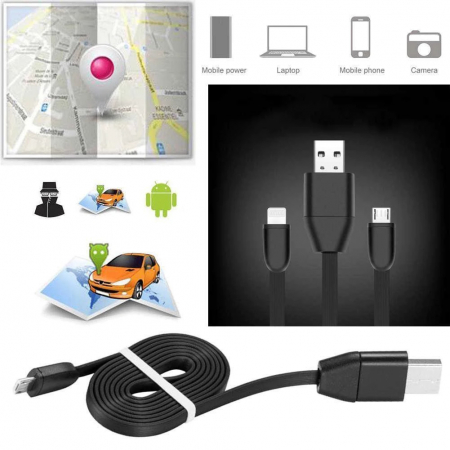 GPS Tracker si Microfon GSM cu activare vocala in Cablu USB pentru Telefon (Android/IOS ) [3]