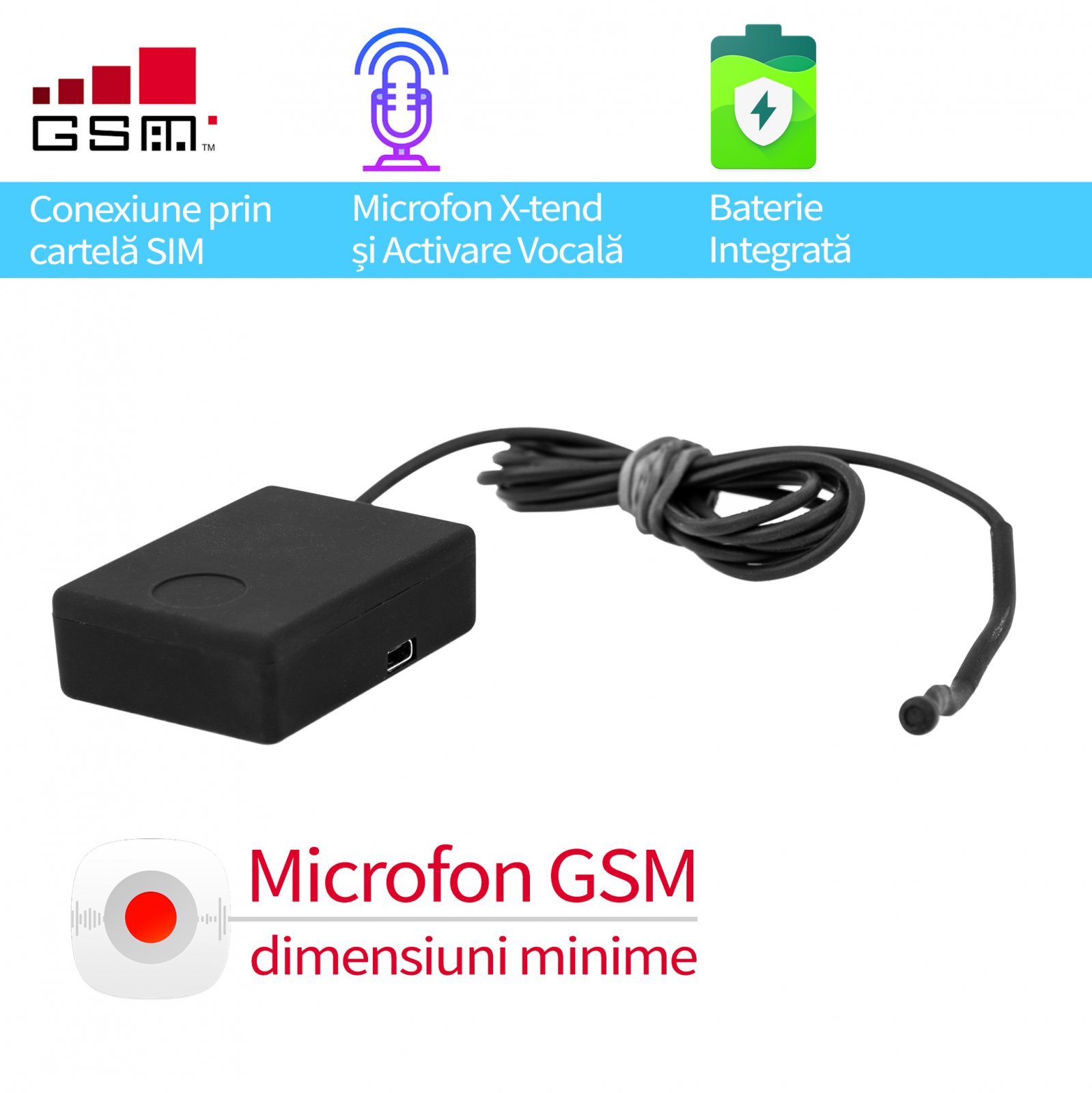 battle Deform yawning Microfon GSM Profesional spionaj pentru supraveghere masina X-tend EAR-AUTO