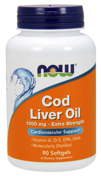 Now Cod Liver Oil 1000 mg 90 softgel [1]