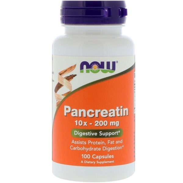 Now Pancreatin 10x 200 mg 250 caps [1]