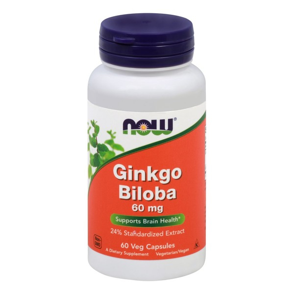 Now Ginkgo Biloba 60 mg 60 veg caps [1]