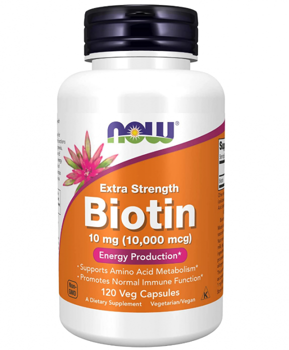 Now Biotin 10 mg ( 10,000 mcg ) 120 veg caps [1]