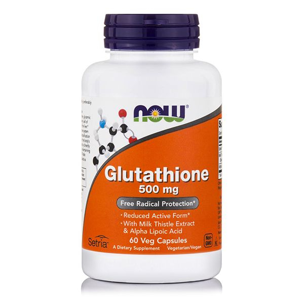 Now Glutathione with Milk Thistle Extract & Alpha Lipoic Acid 500 mg 60 vcaps [1]