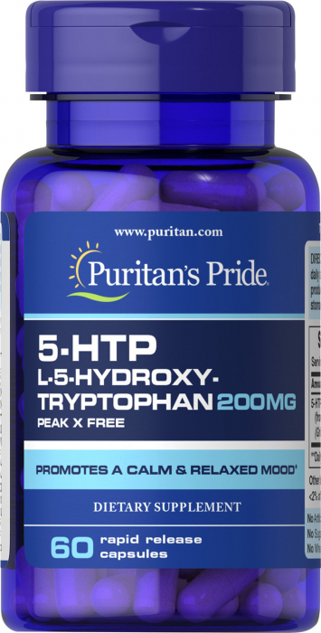 Puritan's Pride 5-HTP (L-5-Hydroxy-Tryptophan) 200 mg 60 caps [1]