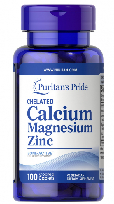 Puritan`s Pride Chelated Calcium Magnesium Zinc 100 caplets [1]