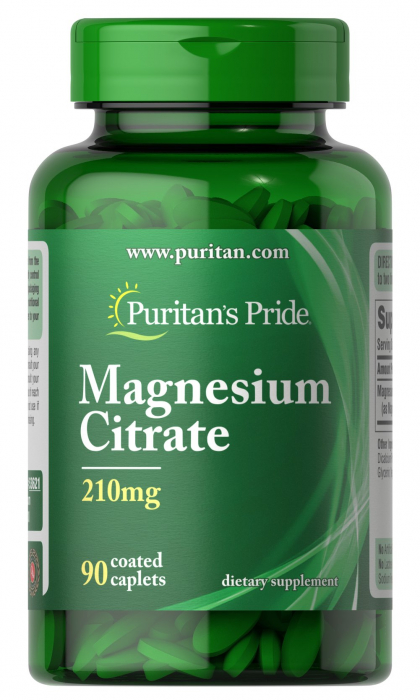 Puritan`s Pride Magnesium Citrate 210 mg 90 caplets [1]