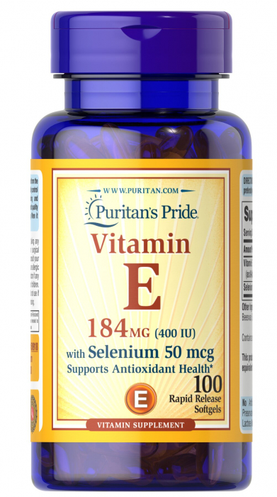 Puritan`s Pride Vitamin E 184 mg (400 IU) 100 softgels [1]
