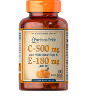 Puritan`s Pride Vitamina C si E 500 mg / 400 UI