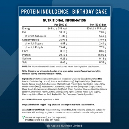 Applied Nutrition Protein Indulgence bar 12 x 50 g [1]