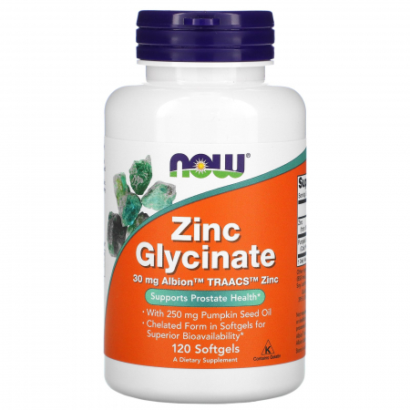 Now Zinc Glycinate 120 softgels [1]