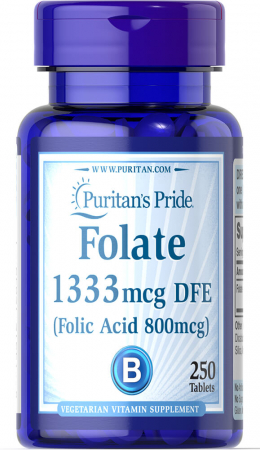 Puritan`s Pride Folate 1333 mg dfe 250 tab [0]