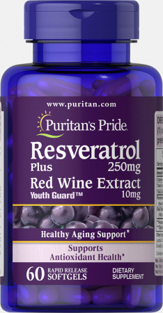 Puritan`s Pride Resveratrol 250 mg 60 softgels [0]