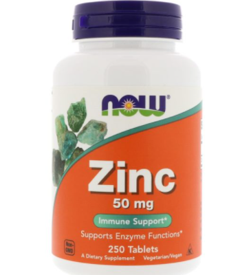 Now Foods Zinc 50 mg 250 tablets